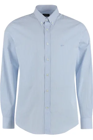 Paul & Shark Formal Shirts, male, , 4XL, Striped Cotton Shirt Rounded Hem