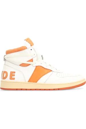 Rhude Sneakers, male, , 8 UK, Vintage Leather High-Top Trainers