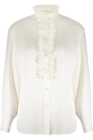 Alexander McQueen Ruffled Silk Blouse