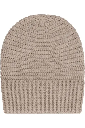 Malo Cashmere Crochet Knit Beanie Hat