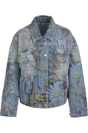 Stella McCartney Denim Jackets, female, , S, Rewild Flora Printed Oversized Jacket