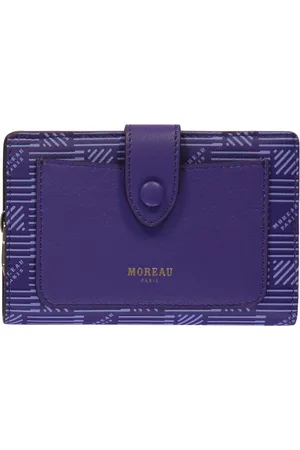 MOREAU Wallets & Cardholders, female, , ONE SIZE, Logo Print Leather Wallet