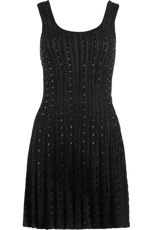 VERSACE Knitted Dress with Rhinestones Appliqué