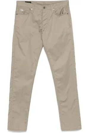 Emporio Armani Slim-fit Trousers, male, , W32, Dove Jeans with Taupe Details