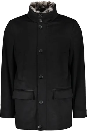 Paul & Shark Single-Breasted Coats, male, , L, Chinchilla Fur Collar Coat