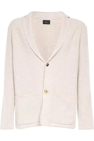 BRIONI Cashmere Knitwear, male, , L, Luxury Cashmere Lapel Collar Cardigan