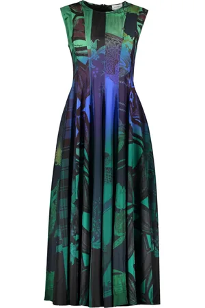 Salvatore Ferragamo Silk Flared Hem Dress