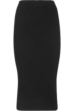 VERSACE Ribbed Knit Pencil Skirt