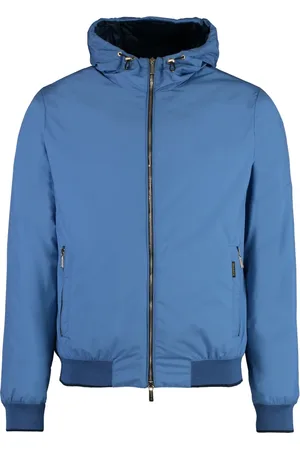 MOORER Bomber Jackets, male, , M, Nylon Bomber Jacket with Goose Down