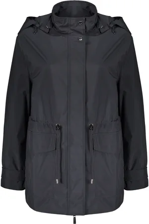 MOORER Parkas, female, , S, Waterproof Hooded Jacket with Drawstring Waist