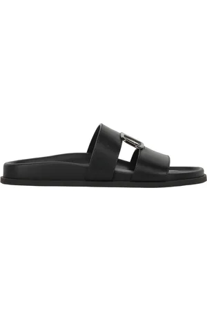 VALENTINO GARAVANI Logo detail leather slides