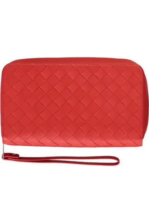Bottega Veneta Woven Leather Zip Wallet