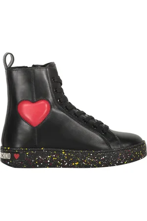 Moschino Sneakers, female, , 2 UK, High-top Leather Trainers