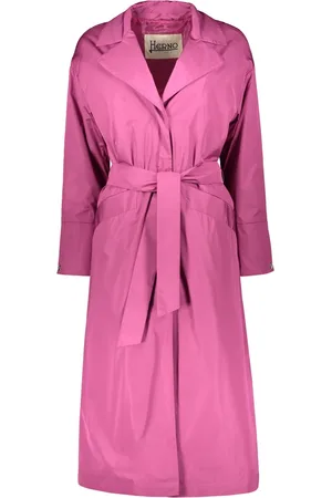 HERNO Belted Coats, female, , S, Logoed Trench Coat with Lapel Collar