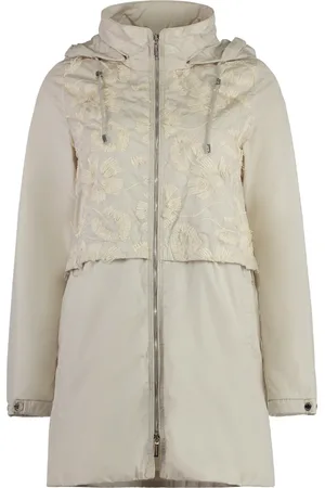 MOORER Parkas, female, , XS, Floral Embroidered Hooded Jacket