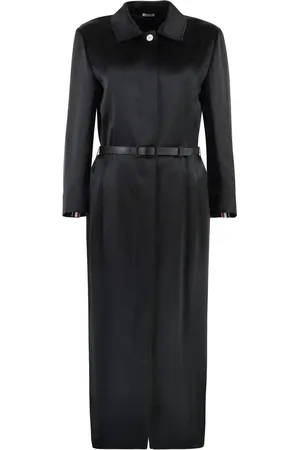 Thom Browne Silk Leather Belted Shirtdress