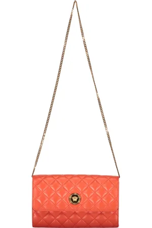 VERSACE Cross Body Bags, female, , ONE SIZE, Chic Leather Crossbody Bag with Push-Lock
