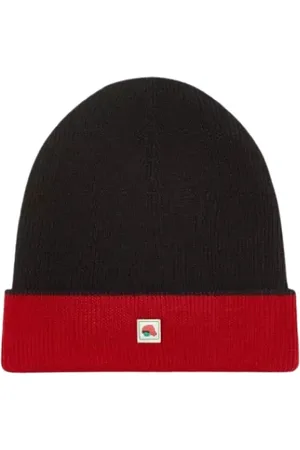 Kenzo Beanies, female, , ONE SIZE, Classic Navy Beanie with Red Logo Patch