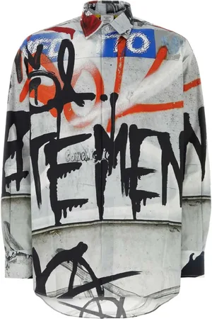 Vetements Casual Shirts, male, , M, Printed Poplin Shirt
