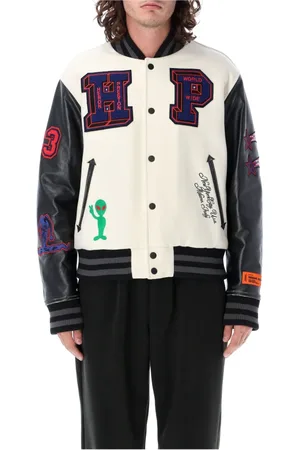 Heron Preston Bomber Jackets, male, , M, HP Patches Varsity Bomber Jacket