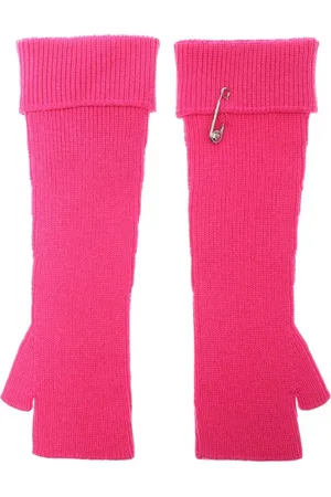 VERSACE Gloves, female, , M, Ribbed Wool Gloves with Medusa Detail