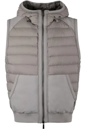 MOORER Vests, male, , M, Hooded Goose Down Bodywarmer