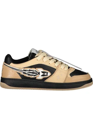 ENTERPRISE JAPAN Contrasting Leather Trainers