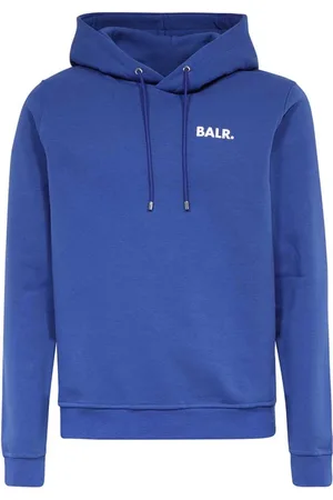 BALR. Ribbed Hooded Sweatshirt with Logo Print