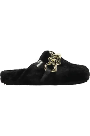 Moschino Mules, female, , 2 UK, Faux Fur Slip-On Mules