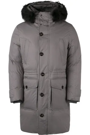 MOORER Parkas, male, , L, Hooded Parka with Removable Lining