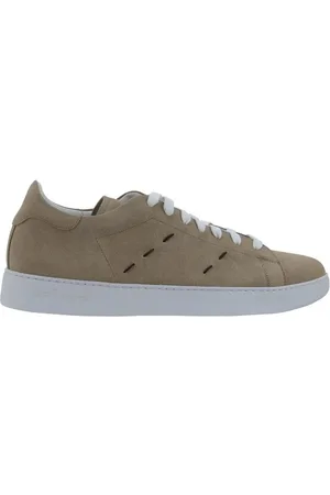 Kiton Sneakers, male, , 7 UK, Leather Trainers with Side Details