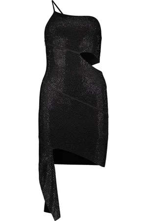 ANDREA ADAMO Party Dresses, female, , M, Asymmetric Hem Embellished Mini Dress