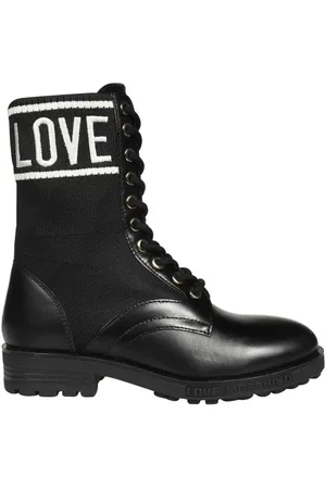 Moschino Lace-up Boots, female, , 3 UK, Lace-up Ankle Boots Elasticated Fastening
