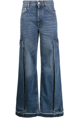 Stella McCartney Wide Jeans, female, , W26, Vintage Dark Cargo Flare Jeans