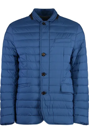MOORER Down Jackets, male, , M, Padded Jacket with Leather Inserts