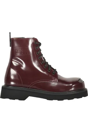 Kenzo Lace-up Boots, female, , 5 UK, Round Toe Leather Ankle Boots