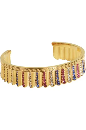 VERSACE Gold-tone Metal Bracelet with Crystal Details