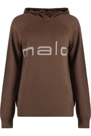 Malo Cashmere Knitwear, female, , S, Cashmere Knit Hoodie with Logo