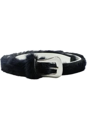 Missoni Belts, female, , 70 CM, Mink Fur Leather Belt with Buckle