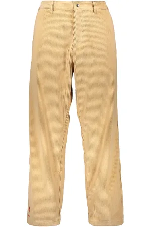 RANRA Straight Trousers, male, , L, Striped Velvet Trousers with Pockets