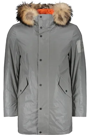 Paul & Shark Parkas, male, , M, Reflective Hooded Parka with Bear Fur