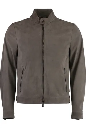 MOORER Leather Jackets, male, , XL, Classic Leather Jacket with Zippered Pockets