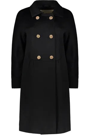 HERNO Double-Breasted Coats, female, , S, Double-breasted Wool Coat with Embellished Buttons
