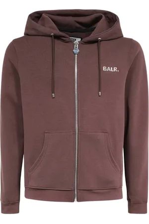 BALR. Zip-throughs, male, , S, Ribbed Knit Full Zip Hoodie