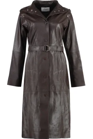 YVES SALOMON Belted Coats, female, , XS, Lambskin Jacket with Waist Belt
