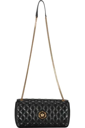 VERSACE Cross Body Bags, female, , ONE SIZE, Quilted Leather Crossbody Bag with Chain