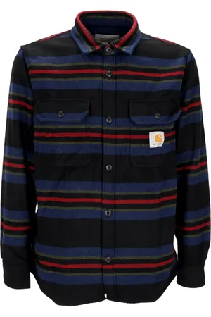 Carhartt Flannel Shirt Jacket with Stripe Pattern