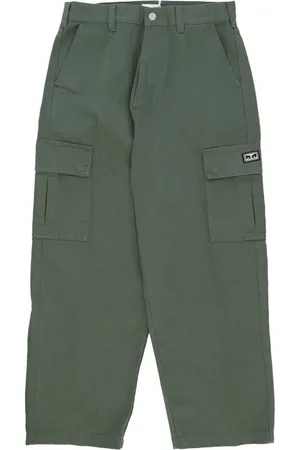 Obey Baggy Twill Cargo Trousers Laurel Wreath