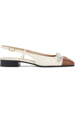 VALENTINO GARAVANI Ballerinas, female, , 8 UK, Nude Leather Ballerinas for Women