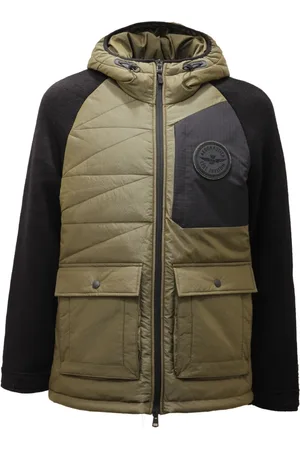 Aeronautica Militare Winter Jackets, male, , 3XL, Wool/Polyester Jacket with Hood